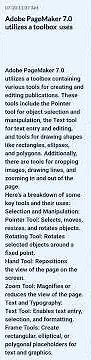 Adobe PageMaker 7.0 a toolbox uses