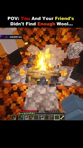 POV: You And Your Friend's Didn't Find Enough Wool... #ascent #minecraft