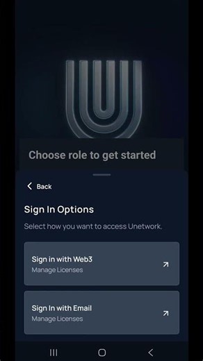 Inicio de sesión por correo electrónico (en la app de Unetwork)
