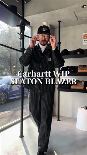 高級感たっぷりな新作セットアップSEATON BLAZER & PANT🔥 友達の結婚式とかにも良いんじゃないですか？💒 商品のお問い合わせなどもDM、コメントでお気軽に📩 #carharttwip #carhartt #カーハート #カーハートジャケット #カーハート岡山 #岡山 #carharttwipokayama #fyp #michigancoat #セットアップ #setup #seatonblazer #seatonpant #brandonpant