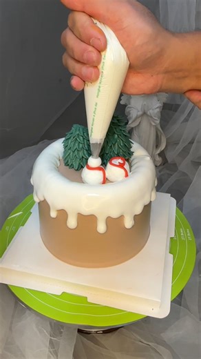 Cake Make Tips on Instagram: "Custom cake design, cake training, first Christmas cake design of the year 🎄"