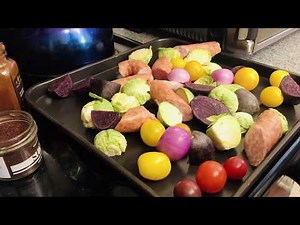 Quick and Easy Ninja Foodi Air Roasted Kielbasa and Fresh Vegetable One Pan Meal!