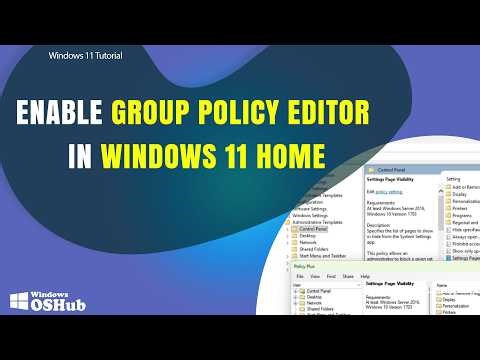 How to Enable Missing Group Policy Editor in Windows 11 Home