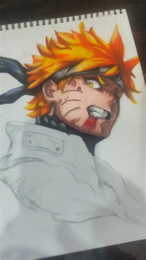 Naruto drawing✍️🎨 with alcohol markers😍✨ #shorts #drawing #naruto