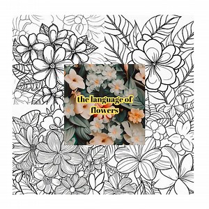 The Language of Flowers Coloring Pages - Etsy
