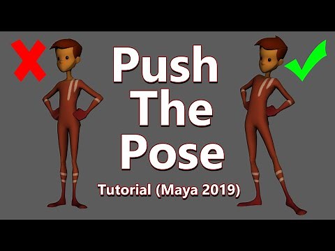 Push The Pose - 3D Animation Tutorial (Maya 2019) #3d #animation #tutorial