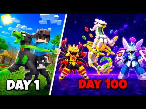 100 Days of Minecraft Cobblemon 1.7 Hardcore Survival Summary: I Caught a TAM FUSION!!