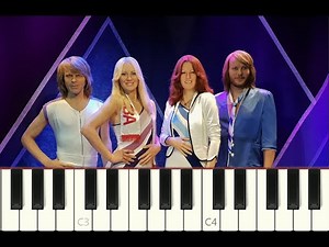 piano tutorial "DANCING QUEEN" by ABBA, 1976, with free sheet music (pdf)