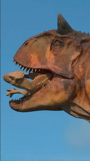 カルノタウルスがホマロケファレを丸のみ！/Carnotaurus swallows Homalocephalus whole! Jurassic World Evolution 3