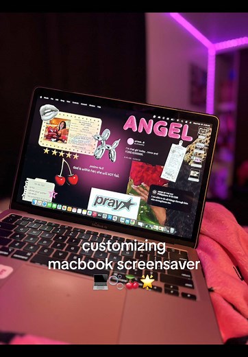 i had so much fun making this. i’m sure it’ll be like this till summer cause the time spent on this 😂 !! #macbookcustomization #macbookair #macbookinspo
