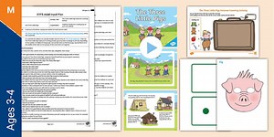 EYFS The Three Little Pigs Suitcase Counting Activity Adult Input Plan and Resource Pack