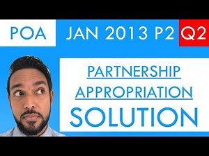 PoA - Jan 2013 P2 Q2 - Partnerships | Appropriation account | Current account | Share of Profit