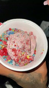 Trying viral candy coated fruit in the car