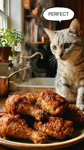 “Don’t Watch This If You’re Hungry… 🍗🐱”#shorts #cooking