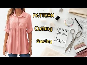 Women's 🪡🧵Blouse Pattern & Sewing Tutorial ✂️ Easy & Beginner-Friendly 👗 New 2025 Design 🧵🪡