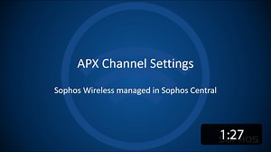 Sophos Wireless: APX Channel Settings