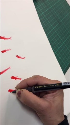 Learn how to draw Fish by using cotton stick Follow for more amazing tutorials