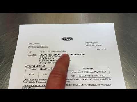 ***NEW*** Scariest Recall in Recent Ford History: FSA 21S28 2021 Ford F-150 Steering Gear Lockup!