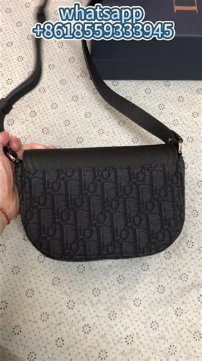 Dior Oblique Saddle Shoulder Mini Canvas Calf Leather Black Unboxing # Shorts #