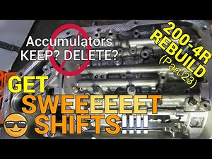 200-4r Rebuild (part 23) – Get better shifts!! ▶ 1-2 and 3-4 Accumulator setup, deletion and mods