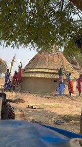 13 reactions | The women in South Sudan thatching round huts known as...