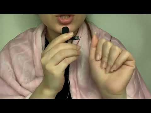 ASMR shushing sounds and covering your mouth, visual triggers, hand movements