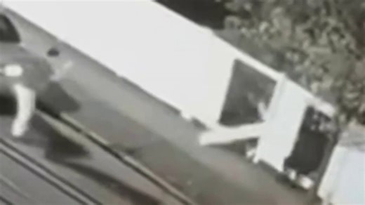 Group smashes into fence possibly imitating viral 'Kool-Aid man challenge'