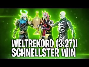 WORLD RECORD! FASTEST WIN IN FORTNITE (3:27)! 🔥 | Fortnite: Battle Royale