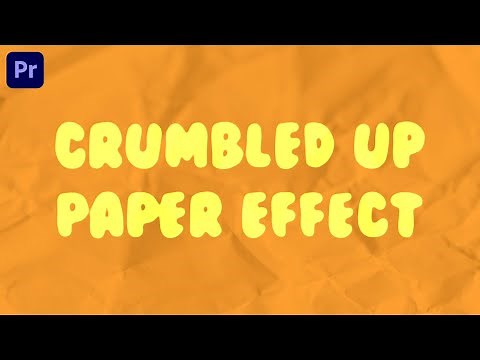 Crumbly Paper Animation | Premiere Pro Tutorial