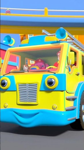 Wheels on the Firetruck Go Round, Fire Engine #nurseryrhymes #kidssongs