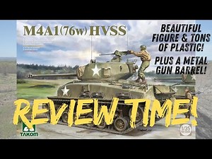 Takom Sherman M4A1 (76W) HVSS | Full Unboxing & Review (1/35 Scale) #scalemodel #tamiya #ww2