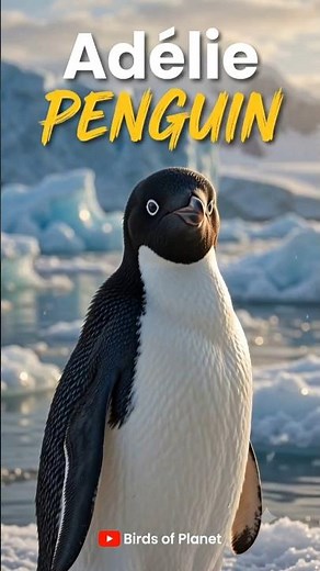 Meet the Adélie penguin up close! Can you spot its hidden feature?🐧❄️ #shorts #birds #birdsofppanet
