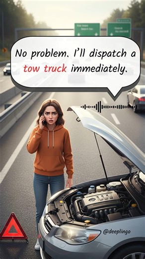 🚨Car Breakdown on Highway | Calling a Tow Truck #englishconversation