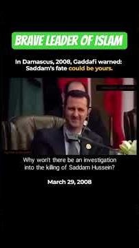 Muammar Gaddafi’s 2008 Arab League Speech – Warning About Saddam Hussein and Arab Disunity #bhutto