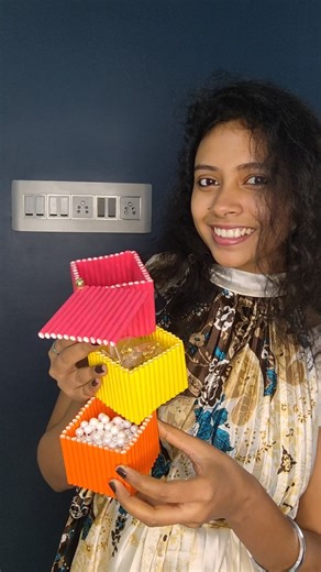 DIY Storage Organizer Making With Straws #shorts #youtubeshorts #homedecor #craft #viralshort