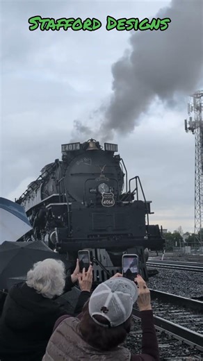 UP 4014 blows its whistle while on display in Roseville, CA (4/11/26)