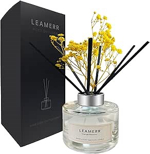 Reed Diffuser Sets Home Fragrance Essential Oil Diffuser Orange Blossom Scent- 7 oz (210 ml) Fragrance Oil Diffuser for Bedroom Bathroom Home Décor Includes Reed Diffuser Sticks Scented Oils