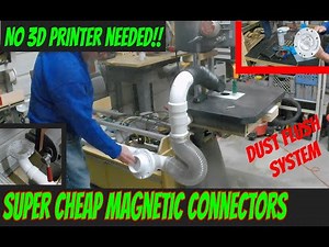 Simple Easy Magnet Dust System Connectors, I make these so I can change Machines Fast, No 3d needed!