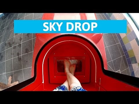 Plopsaqua De Panne - Sky Drop! || Extreme Trapdoor Water Slide [NEW]
