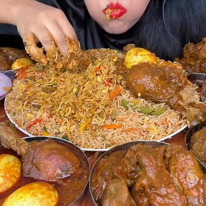 CRISPY, SPICY & SAVORY ASMR EATING | Chicken Fried Rice, Chicken Curry, Mutton Kosha, Egg Curry & Gizzard Curry Part 3 | Spice Asmr