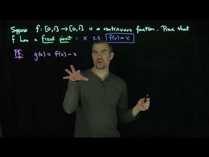 A Fixed Point Theorem Using the Intermediate Value Theorem