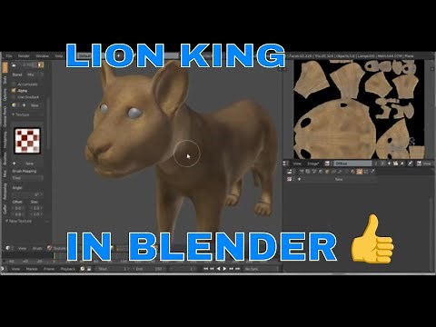 LION KING - MODELING SCULPTING AND TEXTURING IN BLENDER
