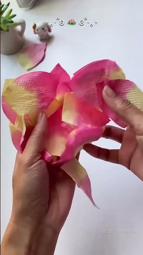 How to Make Beautiful Flowers with Tissue Paper 🌸 | Easy DIY Craft Tutorial