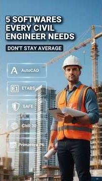 Top 5 Software Every Civil Engineer Needs in 2026 #civilengineering #autocad #etabs #civil#concrete