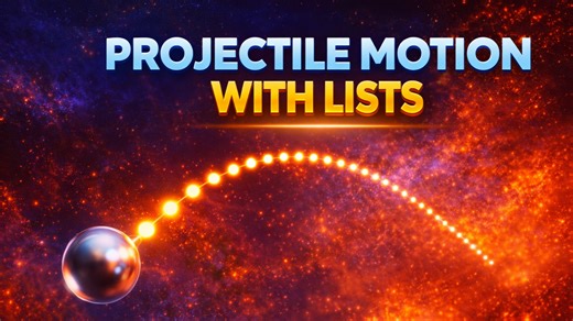 Using Python lists to simulate many projectile motion balls