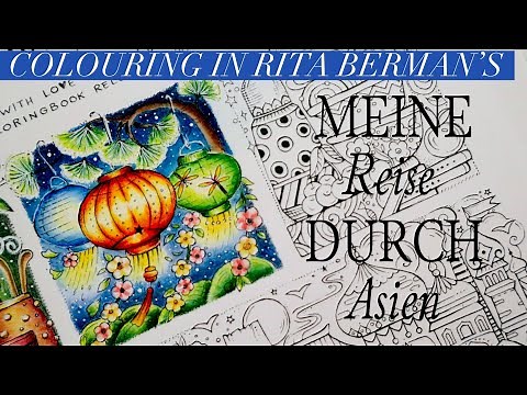 Colouring Chinese Lanterns in Meine Reise durch Asien | Rita Berman | Tutorial | Colour along