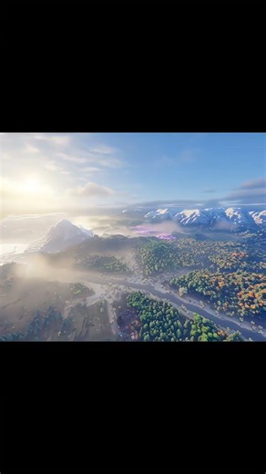 Minecraft Distance Horizon + Shader #minecraft #shorts