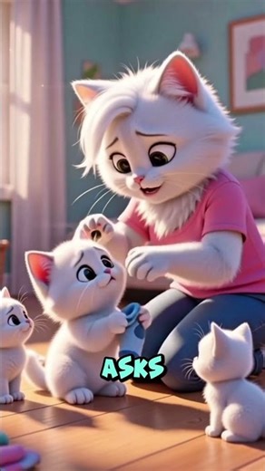The Missing Sock Mystery | cat kid's story | kitten story #story #kidsstory #kittenstory #shorts