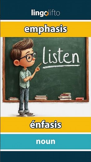 🇬🇧🇪🇸 emphasis - énfasis : learn English : aprendamos inglés : vocabulary builder