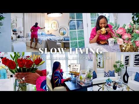 SLOW LIVING MORNING RITUAL | THE ROUTINE THAT CHANGED MY LIFE | RED LIGHT THERAPY + PRODUCTIVE HACK